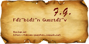Fábián Gusztáv névjegykártya