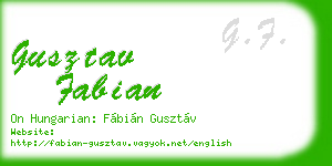 gusztav fabian business card